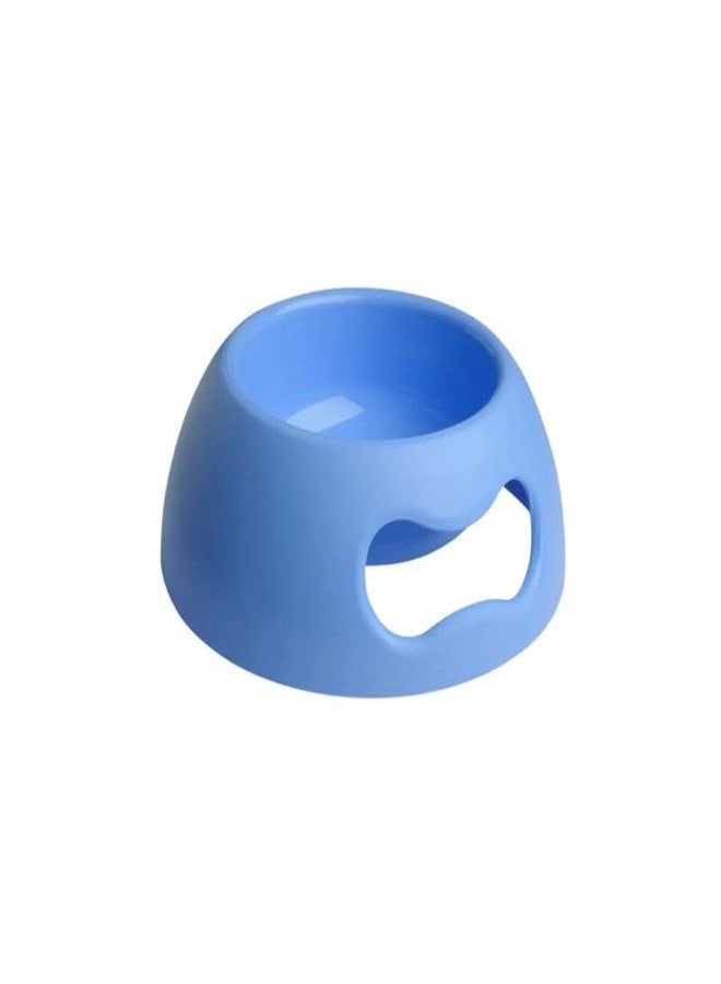 Misu Pet Store Pet Feeding Container Shaped Like Egg Holds Food or Drink on Flat Ground Round Base Helps Steady Meal time in Home Kitchen mat or sit Area During Daily pet use Blue